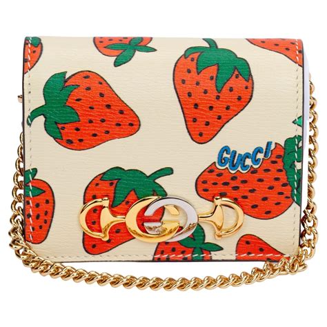 gucci zumi strawberry card case|Gucci Gucci Zumi Strawberry Card Case .